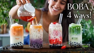 Easy homemade BUBBLE TEA musttry BOBA🧋 [upl. by Westlund]