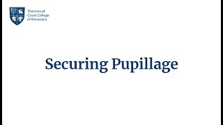 Securing Pupillage [upl. by Marillin]