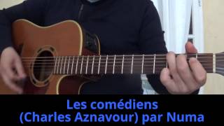 Les comédiens Charles Aznavour cover  reprise à la guitare 1952 [upl. by Atter191]