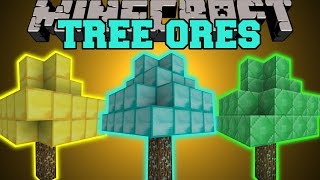 Minecraft TREE ORES DIAMOND TREES EMERALD TREES GOLD TREES amp MORE Mod Showcase [upl. by Oyr205]