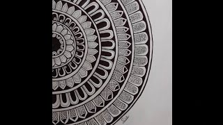 How To Draw Half Mandala Step By Step Beginner friendly Easy [upl. by Haronid688]