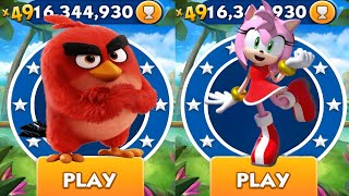 Sonic Dash  Red vs Amy  All Characters Unlocked  Gameplay [upl. by Renaud]