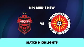 NPL Mens NSW Round 27 Highlights – Wollongong Wolves v Rockdale Ilinden [upl. by Lytsirk]