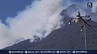 Incendio en el Volcán de Agua Se reanudan tareas para controlar el fuego [upl. by Lalat]