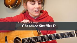 8 Tunes in 8 Keys Cherokee Shuffle  D [upl. by Morissa]