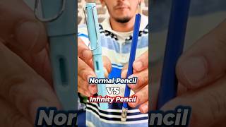 Normal Vs Infinity Pencil🔥 shorts pencil gadgets [upl. by Ednalrim]