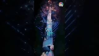 New Years Eve Celebration At Burj Khalifa  Dubai Welcomes 2024 With Laser Show amp Fireworks  IN18S [upl. by Wallie]