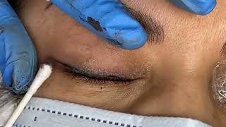 Permanent Eyeliner Application  Full procedure [upl. by Rekyr]