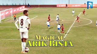 Magical Arik Bista and his left foot Nepal Super League  Gillespye Jung Karki FC Chitwan [upl. by Ludlew]