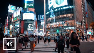 Walking Shibuya Crossing at Night Binaural City Sounds in Tokyo  4k [upl. by Annal]