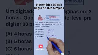 📝🤔 Regra de Três Simples  SHORTS DO APRENDA matemáticabásica regradetres estudarmatematica [upl. by Elnore]