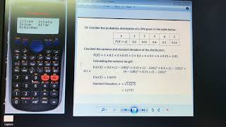 Expected Value and Variance on a Casio [upl. by Asinet771]