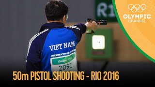 Shooting Mens 50m Pistol Qual and Final  Rio 2016 Replays [upl. by Prunella]