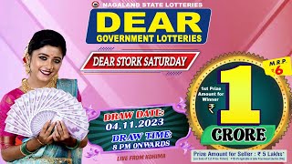 DEAR STORK SATURDAY WEEKLY LOTTERY DRAW DATE 04112023 DRAW TIME 8 PM ONWARDS [upl. by Aneleasor]