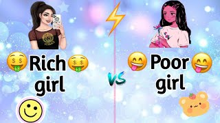 Rich🤑 girl Vs Poor girl😊⚡ challenge  rich vs poor girl house rich poor girl [upl. by Rollo]