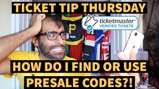 WHAT ARE PRESALE CODES WHERE TO FIND THEM AND HOW TO USE THEM ON TICKETMASTER  TICKET TIP THURSDAY [upl. by Harmony]