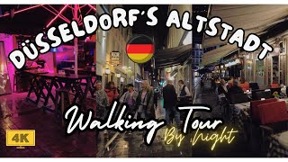 Düsseldorf’s Altstadt Old Town The Longest Bar in the World Nightlife Walking Tour 4K [upl. by Ursola]