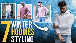 7 Best Winter Hoodies for Indian Men  Winter Lookbook  Winter Outfits 2023  Affordable Hoodie [upl. by Quiteria]