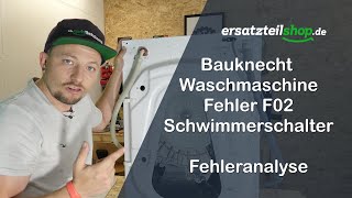 Bauknecht Waschmaschine Fehler F02 [upl. by Bikales233]