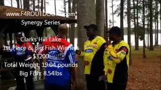 854LB BASS Rod Benders  Clarks Hill Lake  F4R 1st Place Synergy Series 29March2014 [upl. by Bruno]