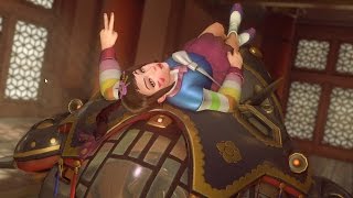 Dva  Palanquin  Overwatch Lunar New Year Skin Spotlight all intros emotes poses [upl. by Oilenroc]