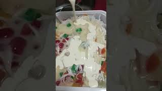 buko salad buko salad recipe panlasang pinoy buko salad with fruit cocktail fypシ゚viral fyp [upl. by Wolf]