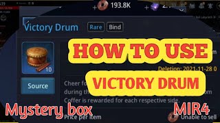 HOW TO USE VICTORY DRUM  MIR4 TUTORIALS [upl. by Ahar]