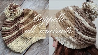 Cappello alluncinetto facile e veloce Tutorial cappello di lana alluncinetto [upl. by Delorenzo507]