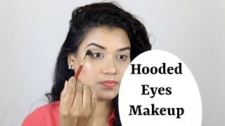 Makeup for Hooded Eyes Hindi [upl. by Akehsay]