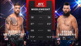 Gerald Meerschaert vs Bryan Barberena  Highlights before the match [upl. by Klinges]