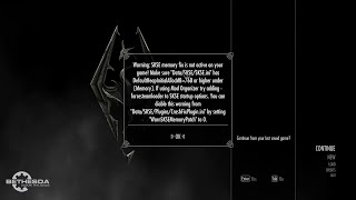 Warning SKSE memory fix is not active in your game fix  Crashfix warning fix skyrim [upl. by Iduj]