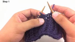 How to Knit the Knit One Below Stitch K1B [upl. by Kcid]