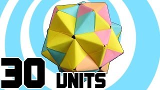 Modular Origami Icosahedron 30 Sonobe Units [upl. by Janna]