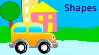 Childrens Cartoons  Learn 2d 3d Shapes Clever Car Counting 1 HOUSE [upl. by Anirol811]