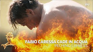 Fabio Caressa cade in acqua  Pechino Express [upl. by Nyliram]