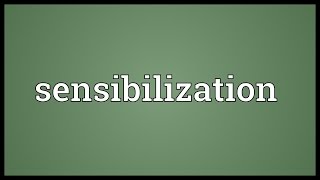 Sensibilization Meaning [upl. by Brigg9]