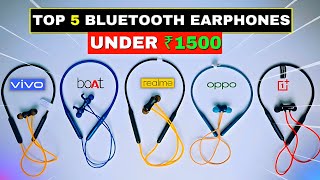 Top 5 Best Neckband Under ₹1500 in 2024 🔥 Bluetooth Earphones under 1500 🔥 Best Neckband Under 1500 [upl. by Alliehs]