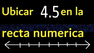 Ubicar 45 en la recta numerica 45 como ubicar un decimal en la recta  ubicacion de decimales [upl. by Jacquenette]