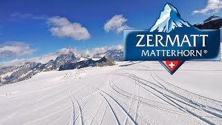 Summer skiing Zermatt  full ride from 3800m to 2900m 7km  July 2018 [upl. by Dre579]