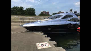 Sunseeker Yacht totaled after it crashes into Lake Michigan Shoreline [upl. by Violet]