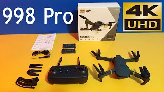 998 Pro 4K Ultra HD Dual Camera Micro Foldable Drone Unboxing  Water Prices [upl. by Dib]