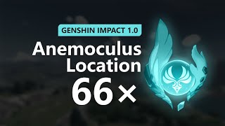 All 66 Anemoculus Location in Mondstadt  Genshin Impact 44 UPDATED BETTER amp FASTER [upl. by Adnahc998]