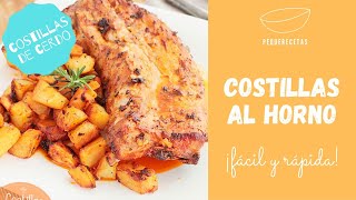 Costillas de cerdo al horno con patatas y verduras [upl. by Ruthy]