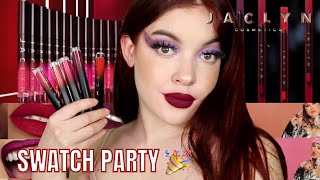 NEW JACLYN COSMETICS BRIGHT amp BOLD POUTSPOKEN COLLECTION  REVIEW AND SWATCHES [upl. by Aennil]