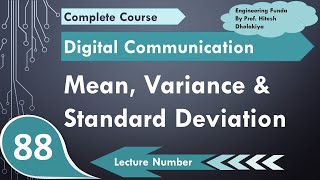 Mean Variance amp Standard Deviation in Random Variable in Digital Communication by Engineering Funda [upl. by Eleazar]