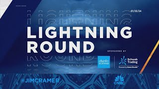 Lightning Round Buy BlackRock point blank period says Jim Cramer [upl. by Zackariah]