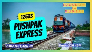 12533 Pushpak Express  Lucknow to Mumbai [upl. by Tarsus]