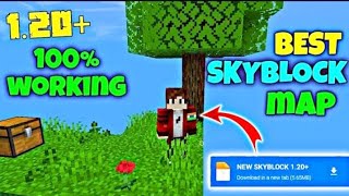 How to play skyblock ib in minecraft pe 120  minecraft 100 days skyblock [upl. by Sitelc]