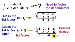 Calculus Integration  Partial Fractions 8 of 16 Review of Synthetic Division [upl. by Cardie252]