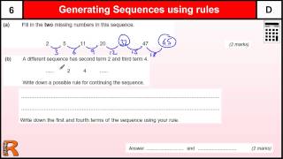 Generating sequences GCSE Maths revision Exam paper practice amp help [upl. by Stavro]